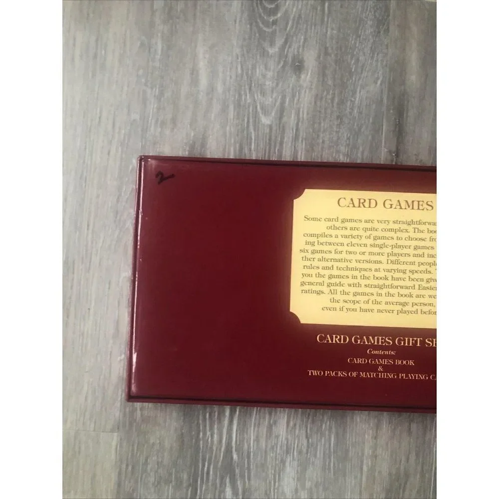 Card Games Gift Set by N. A. C. Bathe Book & New C